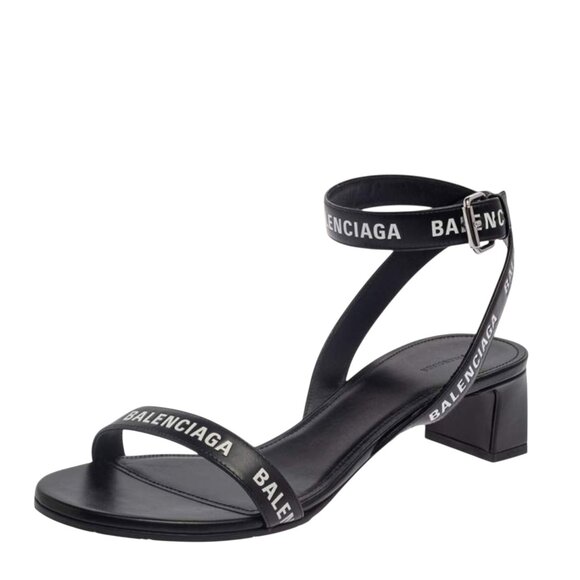 Balenciaga Women's Ankle Wrap Mid Heel Sandals Size 38 IT, 8 US - Picture 8 of 8